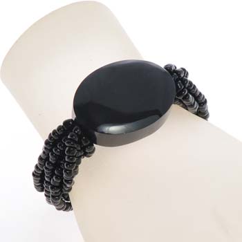 BRACCIALI ELASTIC 10 LINE OVAL RESIN TINTA UNITA - Image 3