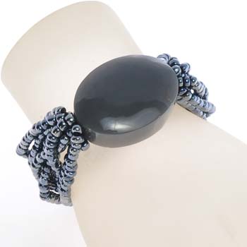 BRACCIALI ELASTIC 10 LINE OVAL RESIN TINTA UNITA - Image 4