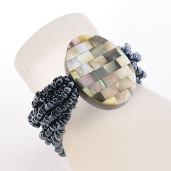 BRACCIALI ELASTICI 10 LINES MOZAIC OVAL TINTA UNITA - Image 5