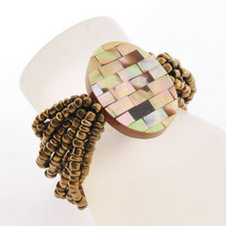 BRACCIALI ELASTICI 10 LINES MOZAIC OVAL TINTA UNITA