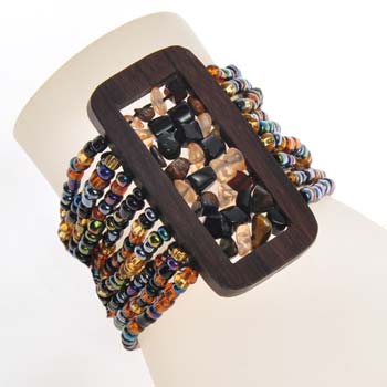 BRACCIALI ELASTICI 10 RIGHE KAYU RECTANGULAR COMB STONE - Image 4