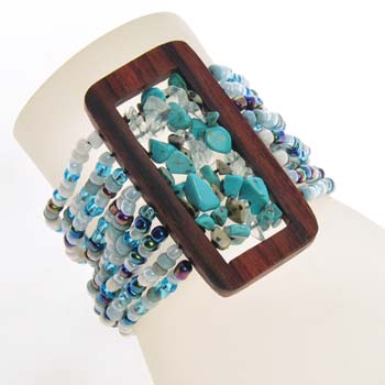 BRACCIALI ELASTICI 10 RIGHE KAYU RECTANGULAR COMB STONE - Image 5