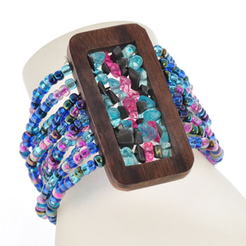 BRACCIALI ELASTICI 10 RIGHE KAYU RECTANGULAR COMB STONE - Image 6