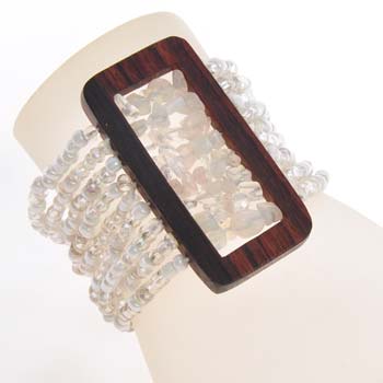 BRACCIALI ELASTICI 10 RIGHE KAYU RECTANGULAR COMB STONE - Image 7