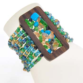 BRACCIALI ELASTICI 10 RIGHE KAYU RECTANGULAR COMB STONE - Image 10