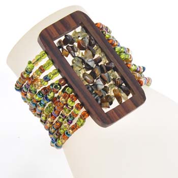 BRACCIALI ELASTICI 10 RIGHE KAYU RECTANGULAR COMB STONE - Image 11