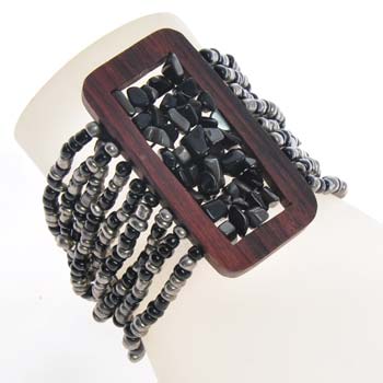 BRACCIALI ELASTICI 10 RIGHE KAYU RECTANGULAR COMB STONE - Image 12