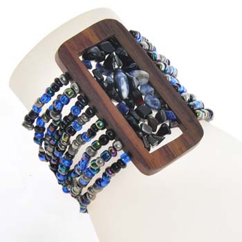 BRACCIALI ELASTICI 10 RIGHE KAYU RECTANGULAR COMB STONE - Image 13