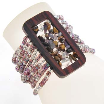 BRACCIALI ELASTICI 10 RIGHE KAYU RECTANGULAR COMB STONE - Image 15