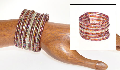 BRACCIALETTI RIGIDI CON PERLINE 18 FILI - Image 7