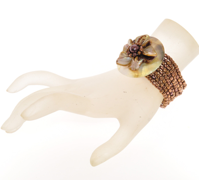 BRACCIALI ELASTICI CON FIORE MADREPERLA - Image 19