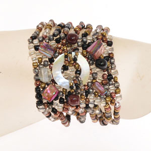 BRACCIALI ONDA CON CIONDOLO MADREPERLA - Image 2