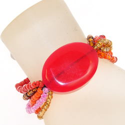 BRACCIALI ELASTIC 10 LINE OVAL RESIN