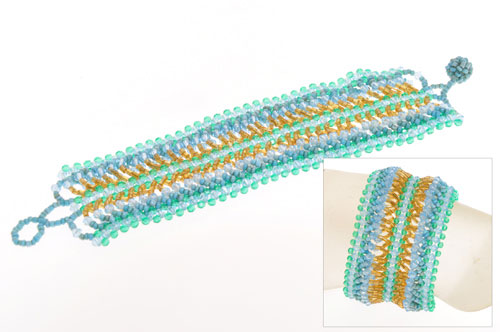 BRACCIALI APERTI CON PERLINE MULTIFILO - Image 13