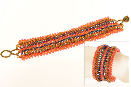 BRACCIALI APERTI CON PERLINE MULTIFILO - Image 14