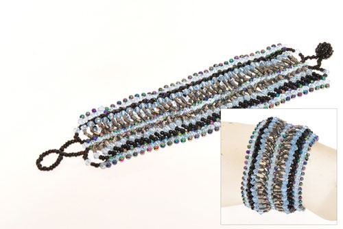 BRACCIALI APERTI CON PERLINE MULTIFILO - Image 15