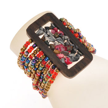 BRACCIALI ELASTICI 10 RIGHE KAYU RECTANGULAR COMB STONE - Image 17