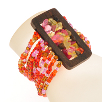 BRACCIALI ELASTICI 10 RIGHE KAYU RECTANGULAR COMB STONE