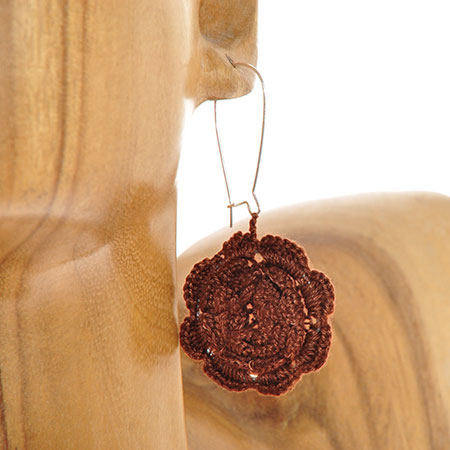 ORECCHINI IN COTONE A UNCINETTO ROSE FLOWER - Image 10