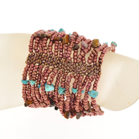 BRACCIALI ONDA CON PERLINE E PIETRE