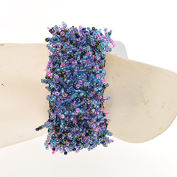 BRACCIALE IN PERLINE MODELLO CORALLO PIATTO CM 3,5