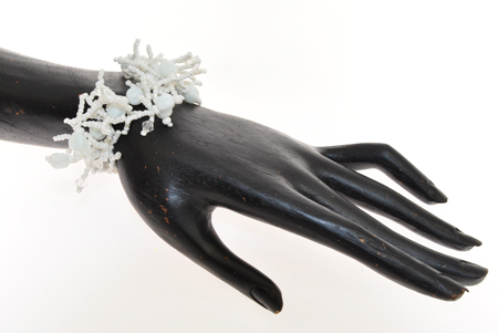 BRACCIALI CORALLO CON PERLE IN VETRO - Image 2