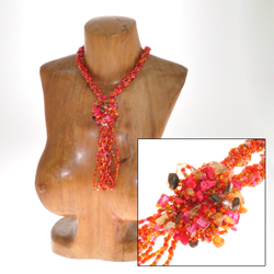 COLLANE TRECCIA CON PENDENTE FULL STONE