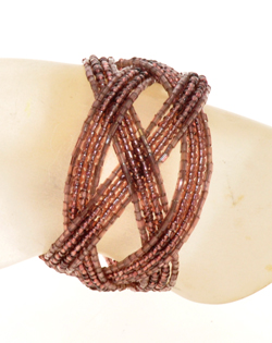 BRACCIALETTI DOPPIA TRECCIA CON PERLINE