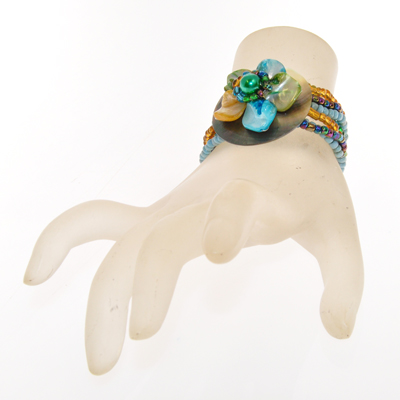 BRACCIALI ELASTICI CON FIORE MADREPERLA - Image 21