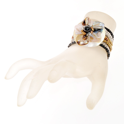 BRACCIALI ELASTICI CON FIORE MADREPERLA - Image 23