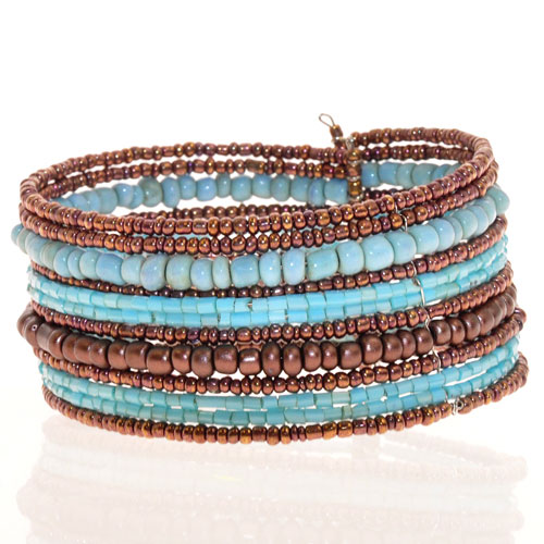 BRACCIALETTI RIGIDI CON PERLINE 12 FILI - Image 2