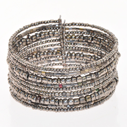 BRACCIALETTI RIGIDI CON PERLINE 12 FILI