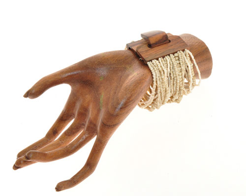 BRACCIALI ELASTICI 32 FILI COMBINASI TUBE CON FIBBIA IN LEGNO - Image 3