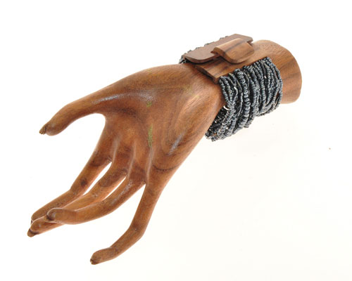 BRACCIALI ELASTICI 32 FILI COMBINASI TUBE CON FIBBIA IN LEGNO - Image 5