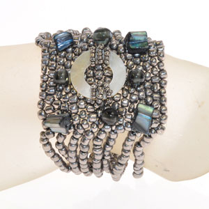 BRACCIALI ONDA CON CIONDOLO MADREPERLA - Image 2