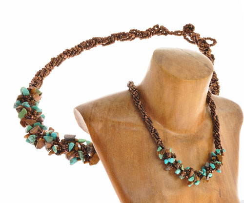 COLLANE CON PERLINE INTRECCIATE E PIETRE - Image 16