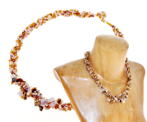 COLLANE CON PERLINE INTRECCIATE E PIETRE - Image 21