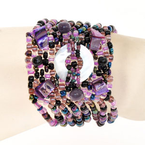 BRACCIALI ONDA CON CIONDOLO MADREPERLA - Image 3