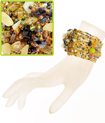 BRACCIALI APERTI FLOWER STONE