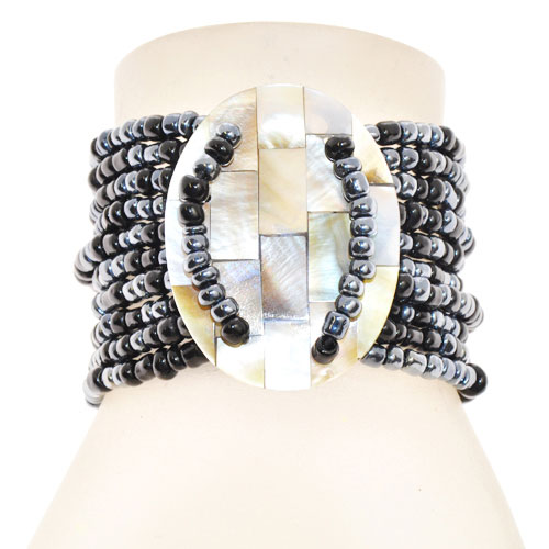 BRACCIALI 10 LINES KERANG OVAL MOZAIC - Image 2