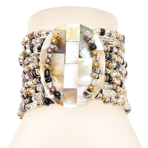 BRACCIALI 10 LINES KERANG OVAL MOZAIC - Image 4