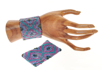 BRACCIALI ELASTICI MICROPERLINE DISEGNI ETNICI