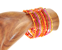 BRACCIALI KAKU 12 LINE  6/O + 11/O + + TUKAD STRIPE