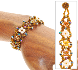 BRACCIALI CRYSTAL TRECCIA BEADING