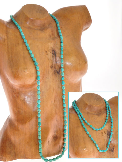 COLLANA TURCHESE EXTRALONG PERLE MEDIE - Image 2