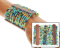 BRACCIALE ONDA 15 FILI CON LEGNO