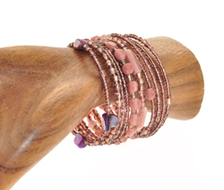 BRACCIALI RIGIDI PERLE GROSSE E PIETRE