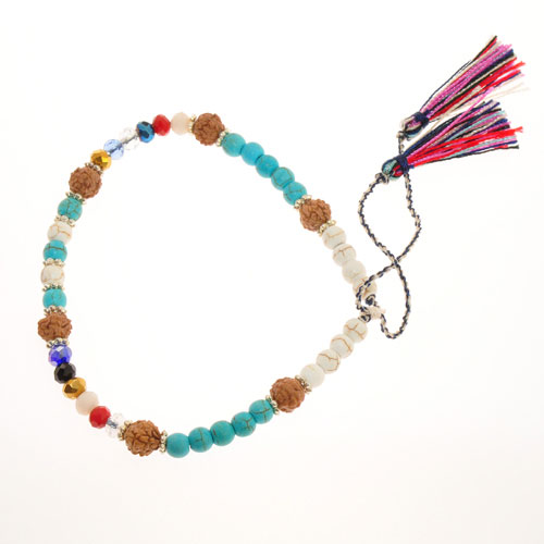 BRACCIALI TASSEL COIN CHINA RUDRASKA MOTIF - Image 2