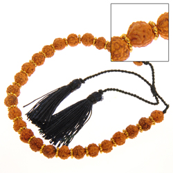 BRACCIALI TASSEL RUDRASKA STOPPER GOLD MOTIF