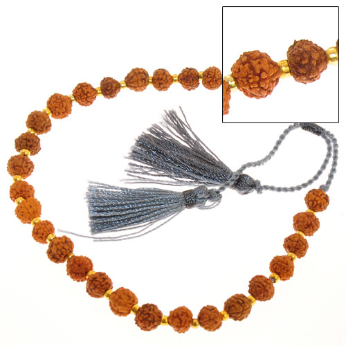 BRACCIALI TASSEL RUDRASKA COMB. GEAR GOLD MOTIF - Image 9